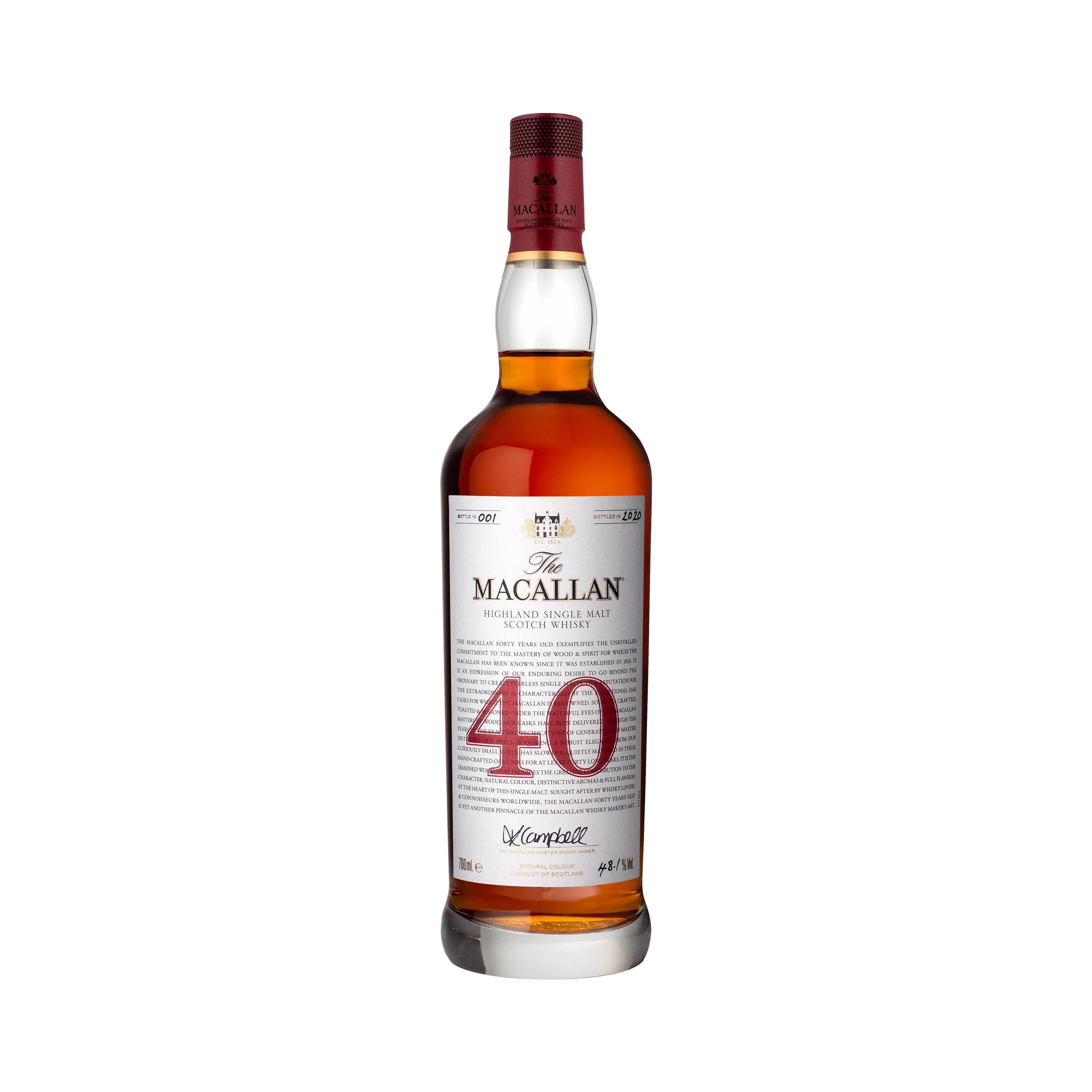 Macallan 40 Year Old Red Collection.